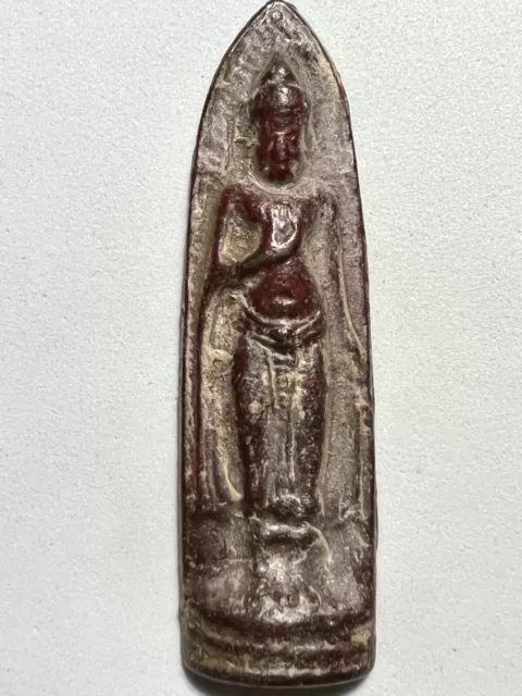 Phra Ruang Lp Rare Old Thai Buddha Amulet Pendant Magic Ancient Idol#2