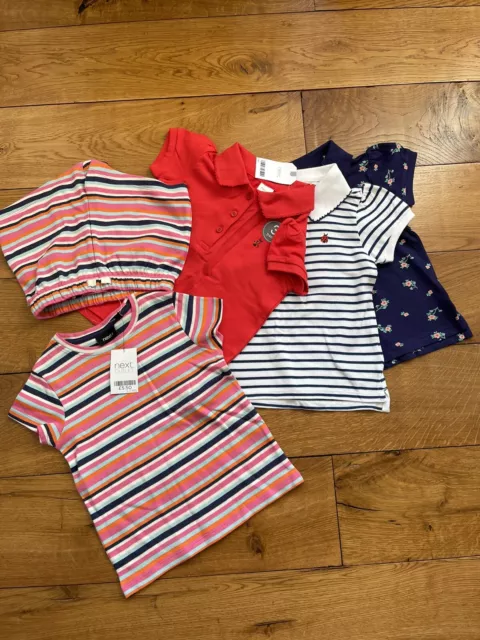 Next Girls Brand New Clothes Age 2-3 Years Polo Tops Shorts