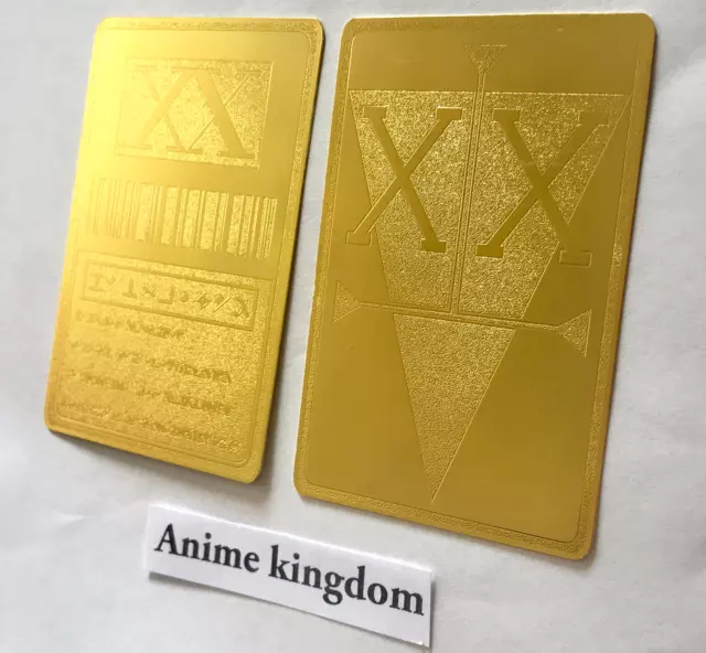 USA Cosplay Anime License Card Golden Metal Card 1 Star & 2 Star Card