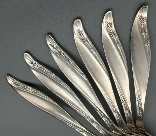 6 Moccalöffel Espressolöffel 800er Silber 6 von 12 Polen um 1920 Mokkalöffel (AB