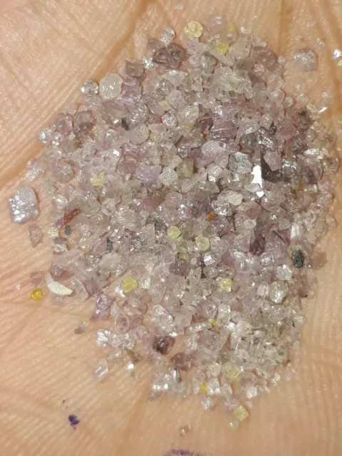 3.00 Cts Natural Rough Loose Diamonds Pink Color 1.00 to 2.00 MM Diamonds Lot 2