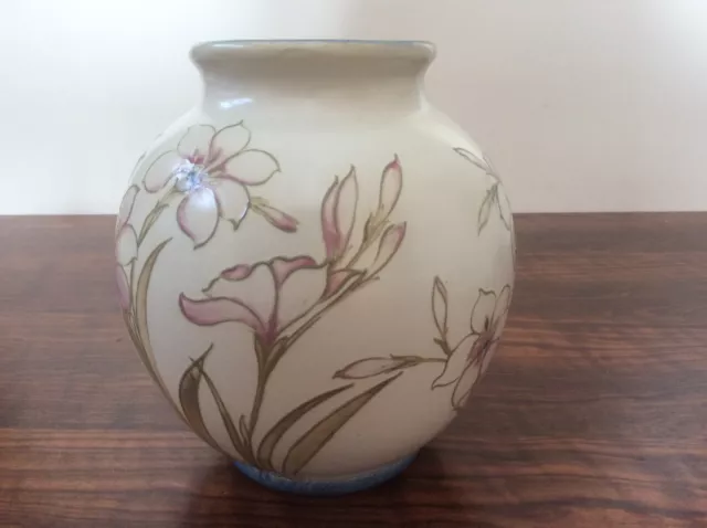 Very, Very Rare Moorcroft  Signed Early Freesia Design Large Bulbous Vase In Vgc 2