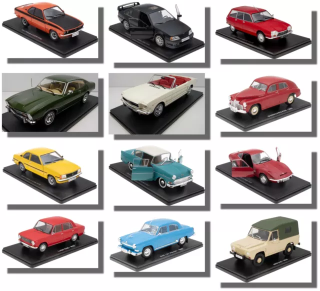 Hattchete / Atlas Editions 1/24 Scale Diecast Model Cars, Opel, Citroen, Ford, F