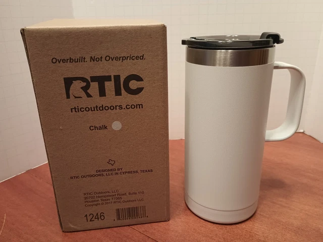 RTIC 16 Oz Stainless Steel Travel Coffee Cup Vacuum Insulated  Tumbler Mug White 3