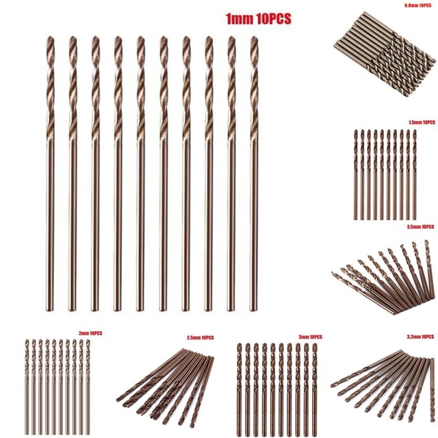 Pro 10Pcs 1-3.5mm M35 Rond Tige Ars Cobalt Twists Perceuse Spirale Embouts Lot
