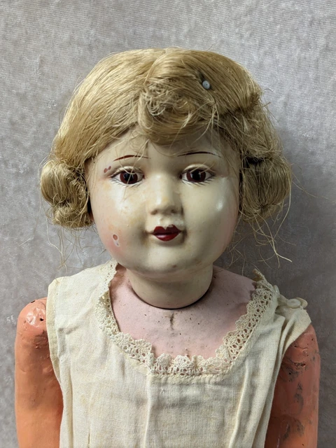 ANCIENNE POUPÉE CORPS tissu membres porcelaine marque 70371 nuque DOLLS EUR 12,00 - FR
