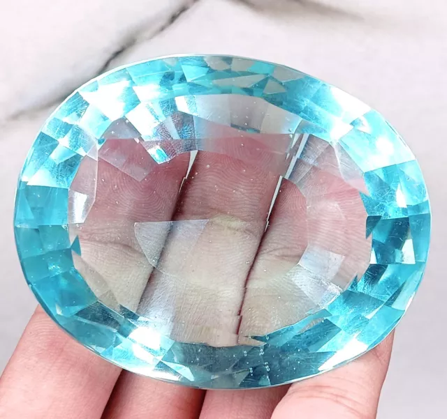 Awesome 1050 Ct Oval Shape Blue Topaz EGL Certified London Gemstone SMD