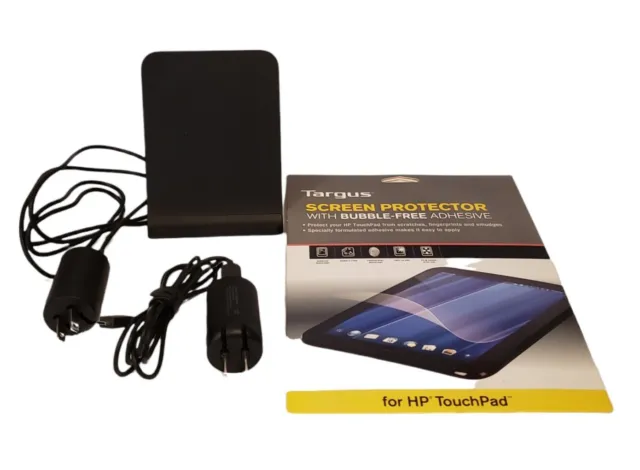 HP Touchpad Lot FB354UA Wireless Charging Dock Wall Charger Screen Protector