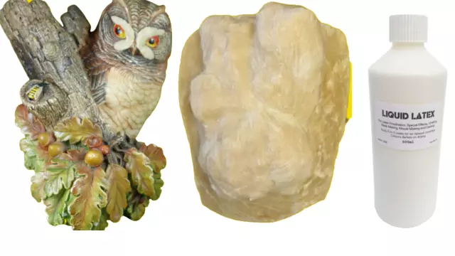 Kit de Moldes de Látex Hace Este Búho Pájaro Adorno Niño Adulto Artesanía Regalo de Navidad