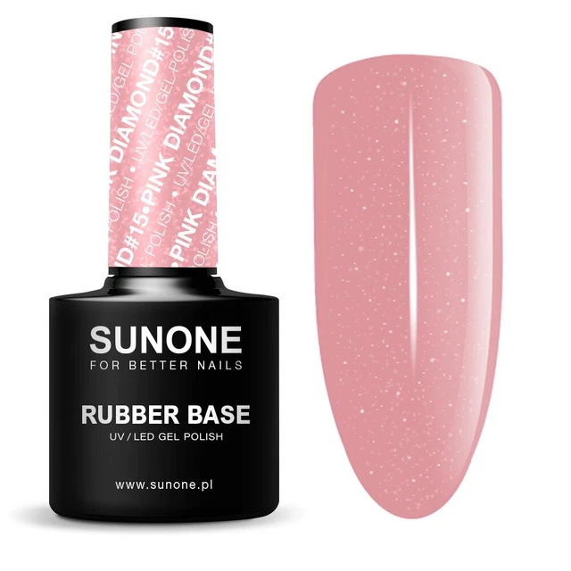5903332084418 Rubber Base baza kauczukowa 15 Pink Diamond 12g Sunone