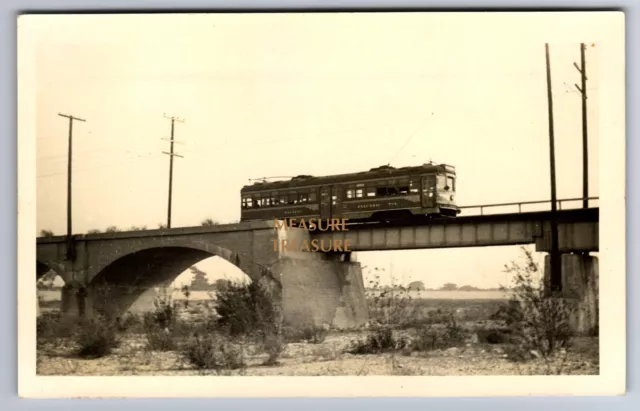 C.1950 RPPC LOS ANGELES PE PACIFIC ELECTRIC PE CA TROLLEY PHOTO Postcard P46