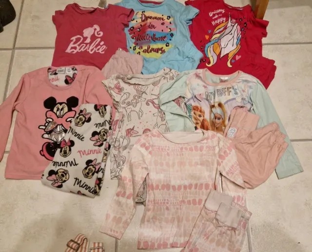 Girls  Age 3-4 Years Bundle Joblot Pyjamas Pjs Nightwear Clothes