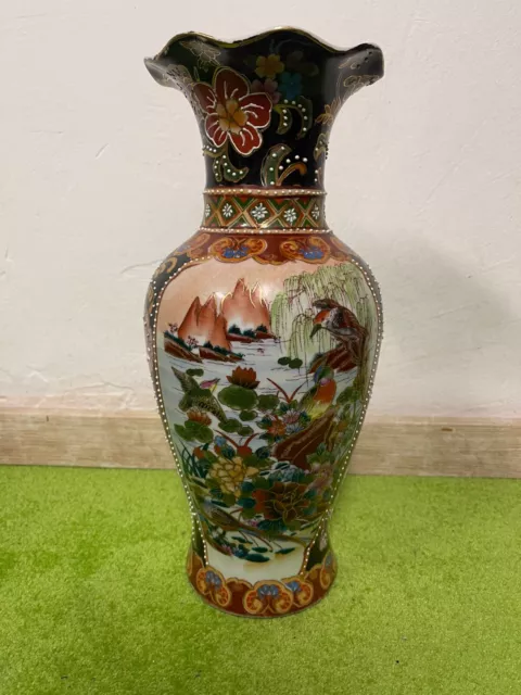 Chinesische Bodenvase China Vase HANDBEMALT  SEHR DEKORATIV mit Marke!!!