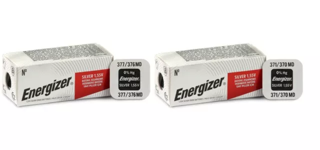 Energizer 371/370 Uhrenbatterie Knopfzelle 371 370 V371 SR69  Energizer 377 376