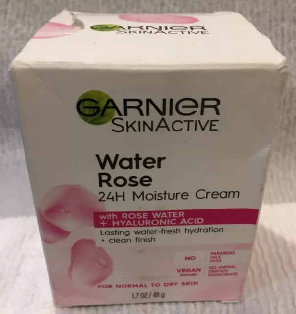 Garnier SkinActive Water Rose 24H Moisture Cream Lasting Fresh Hydration 1.7oz