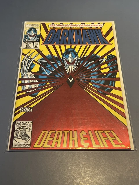 Darkhawk #25 Marvel Comic Book 1993 *HIGH GRADE* w/ Poster Insert DEATH & Life!