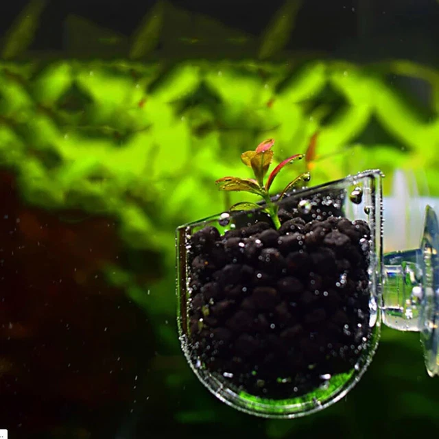 Aquarium Decor Hanging Fish Tank Mini Glass Pot Water Potted Planting Cup_$f