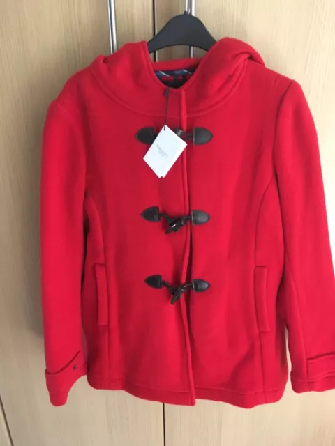 BNWT Girl's HACKETT London Red wool duffle style coat age 15-16 years-suit 13-14
