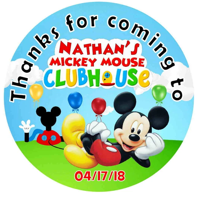 MICKEY MOUSE CLUBHOUSE Birthday Party Favors Stickers Labels For Your MICKEY MOUSE CLUBHOUSE Birthday Party Favors Stickers Labels For Your