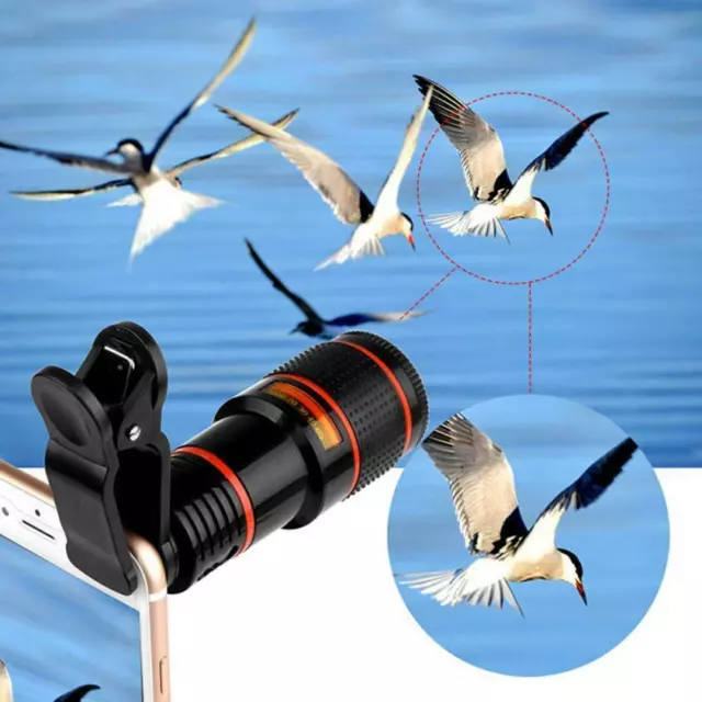 12x Optical Zoom Lens Telescope Telephoto Clip for Mobile Phone Camera Universal