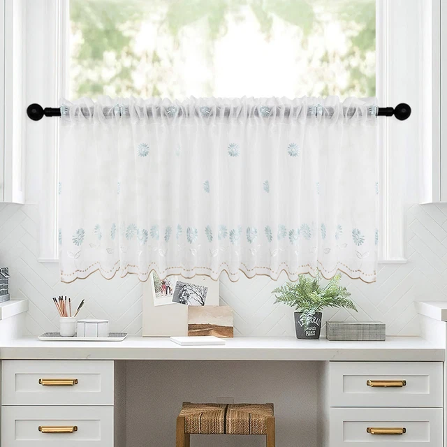 Half Sheer Curtain Fine Stitching Exquisite Panel Half Curtains Small Curtains