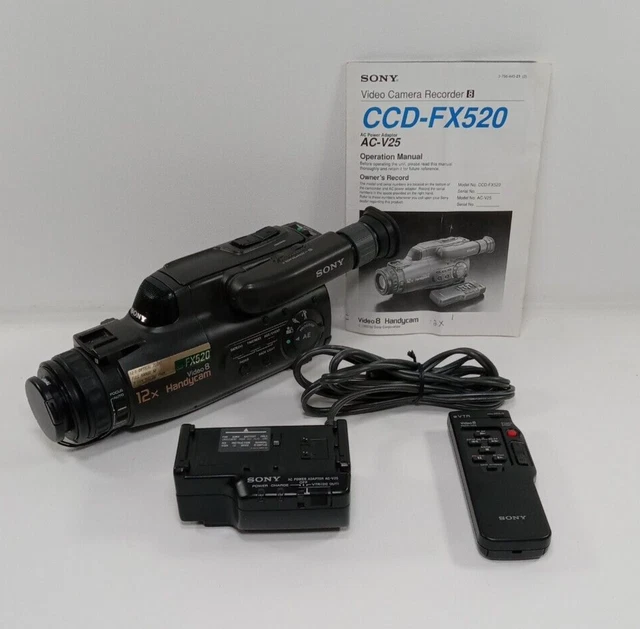 Sony Handycam Video 8 CCD-FX520 Manual Remote Battery Charger