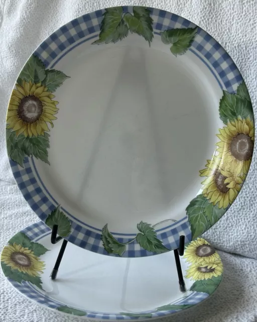 Vintage Corning Ware Corelle Sunsations 1996-1997 2 Dinner Plates 10 1/8” VGUC