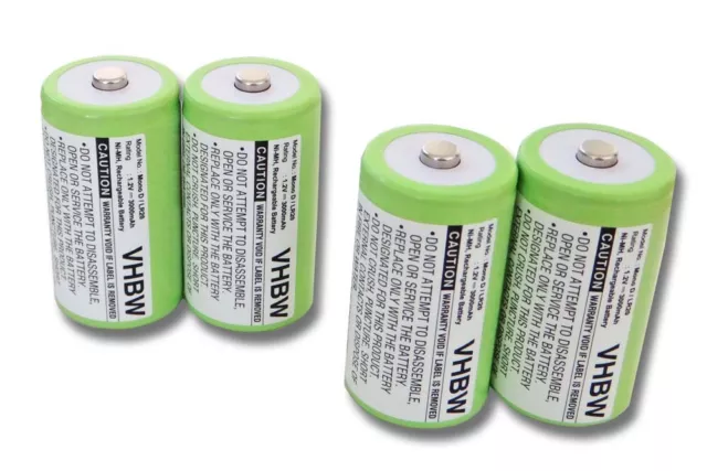 4x Akku für HR20 KR20 LR20 R20 Funkgerät 3000mAh