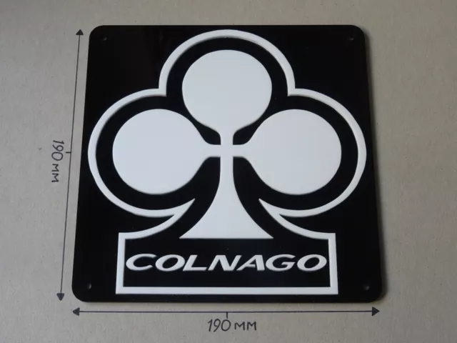 Colnago Bikes, Colnago Cycling, Acrylic Sign: A, Black & White, 190mm X 190mm.