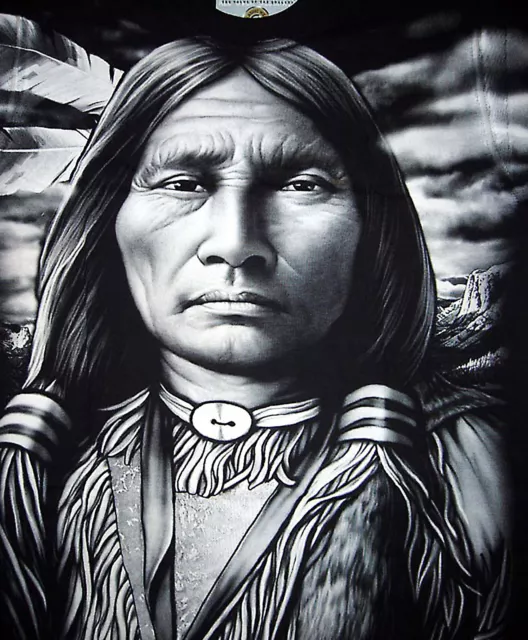 Indianer Motiv T-Shirt M L Xl 2Xl 3Xl Cherokee Sitting Bull Oversized Big