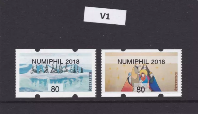 AWZ ATM 80+80 Numiphil 2018 Automatenmarke Winter 2018 Österreich Inform V1