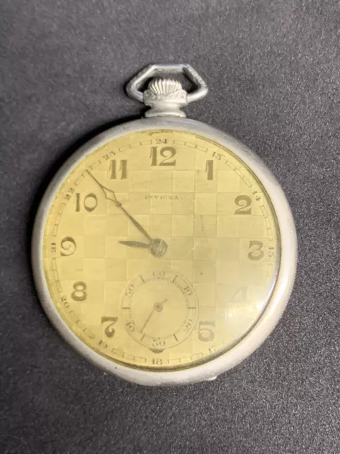 Ancienne Montre Gousset Invicta Art Deco Vintage Old Watch