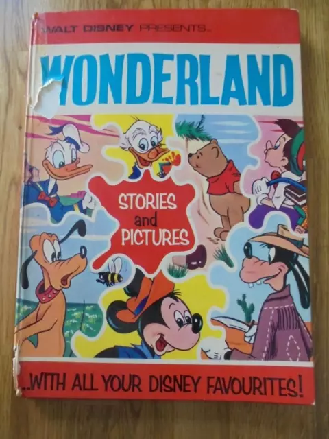 Walt Disney Presents Wonderland Stories and Pictures - 1967 hardback