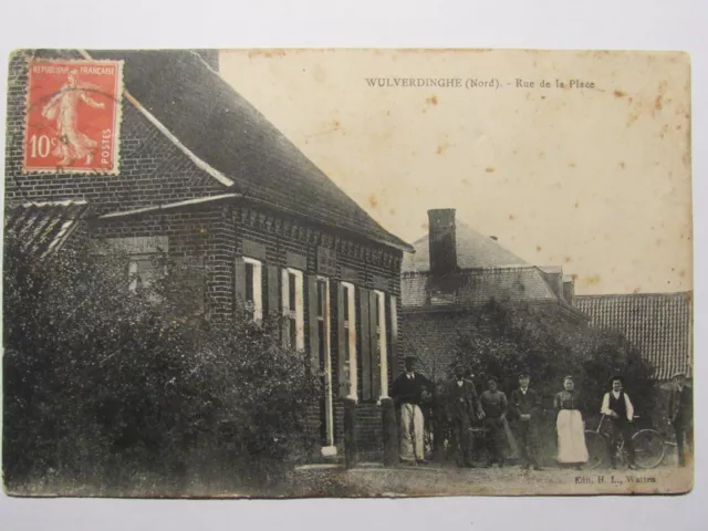 08I11 Cpa 59 - Ancienne Carte Postale De Wulverdinghe - Rue De La Place