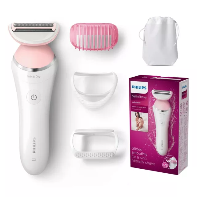 Philips SatinShave Rasoio da donna ricaricabile a umido e asciutto senza fili BRL140