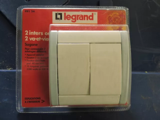 sagane 1 double inter va et vient opalis bleu glacier legrand