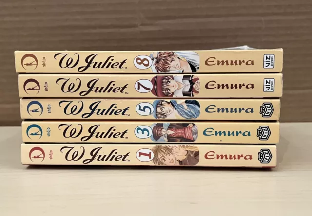 W Juliet Manga Set Vol 1 3 5 7 8 English Emura Viz Media Volume Lot