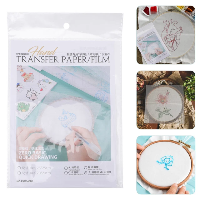 16 piezas papel transparente de transferencia de material PVA soluble en agua