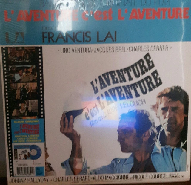 JOHNNY HALLYDAY 33 tours LP L'AVENTURE VINYL BLEU NEUF SCELLE LIMITED EDITION