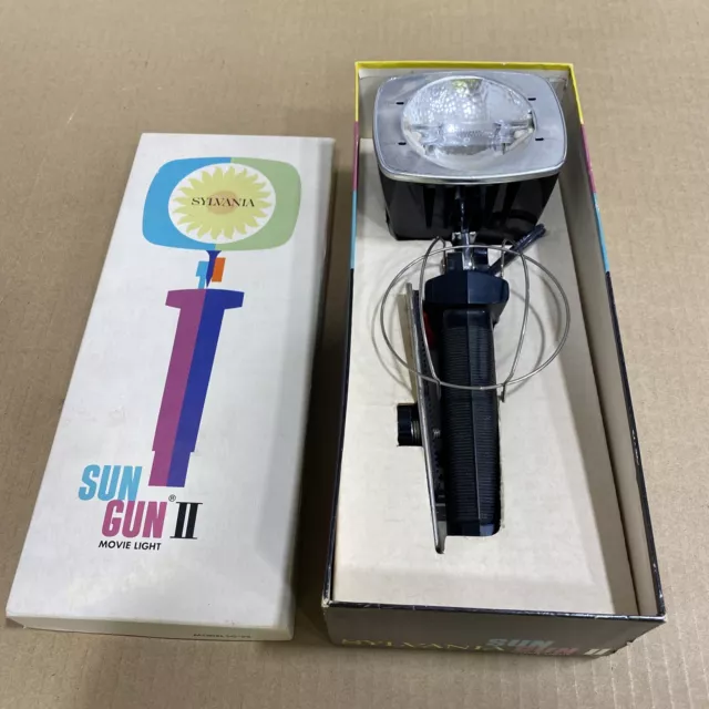 Luz De Película Sg-55 De Colección Sylvania Sun Gun Ii De Lote Antiguo