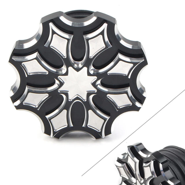 Aluminum Fuel Gas Tank Cap Cover Fit Harley Sportster Touring Softail Dyna 92-17
