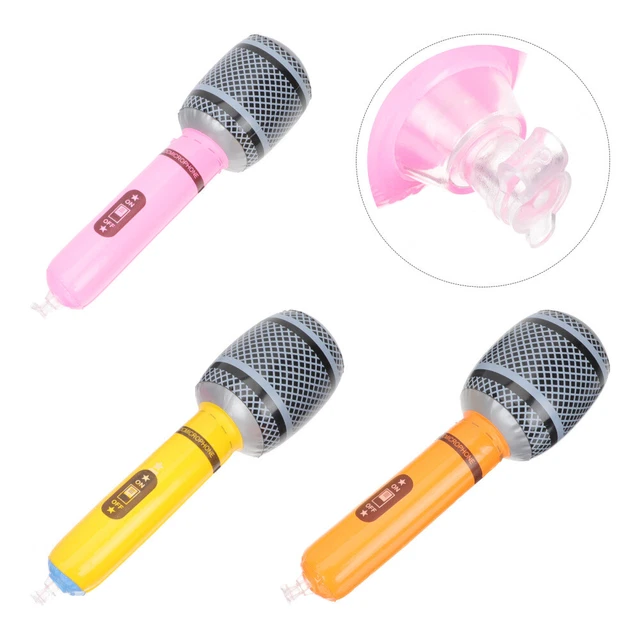 INFLATABLE MIC MUSICAL Party Prop Rock Instrument Microphone £4.29 ...