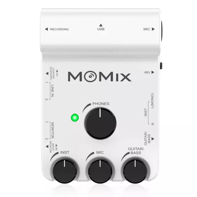 JOYO MOMix Sound Audio Mixer AUX 6.35mm TRS XLR Interface for Smart Phone Live