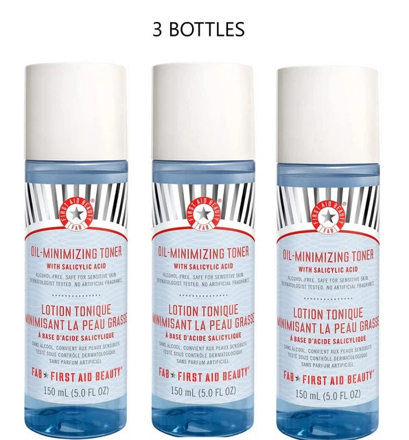 First Aid Beauty  Oil-Minimizing Toner with Salicylic Acid 5oz 3 Bottles