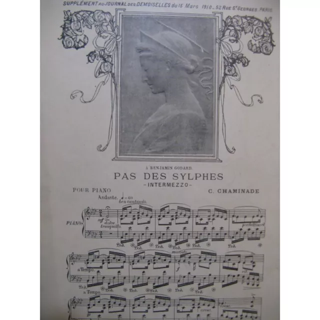 CHAMINADE Cécile Pas des Sylphes Piano 1910