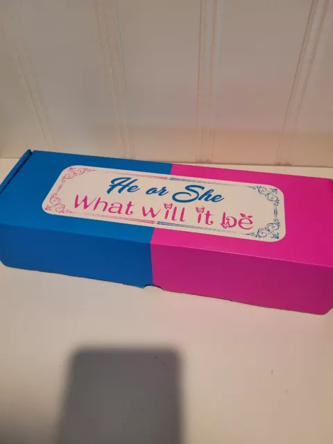 Baby Boy Blue Gender Reveal Confetti Party Poppers Pack of 2 w/ Sash and Ribbon.