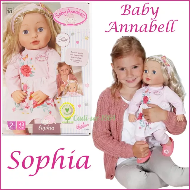 Baby Annabell Sophia Doll 43cm Tall NEW Zapf Creation Soft Body Age 2+
