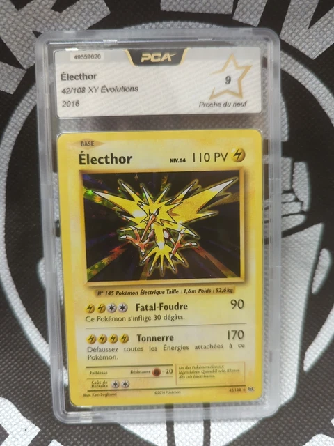 Carte Pokemon - Electhor 42/108 XY Evolutions - Holo - PCA 9 - PSA MTG CGC
