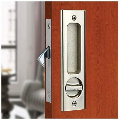HSD Bathroom Privacy Entrance Sliding Pocket Door Lock Set Thumb Turn Snib Key