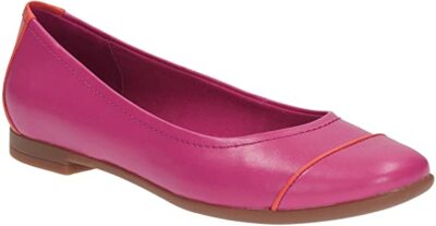 Clarks Ladies Atomic Haze Fuchsia  Leather Slip On Mocassins Various Sizes 